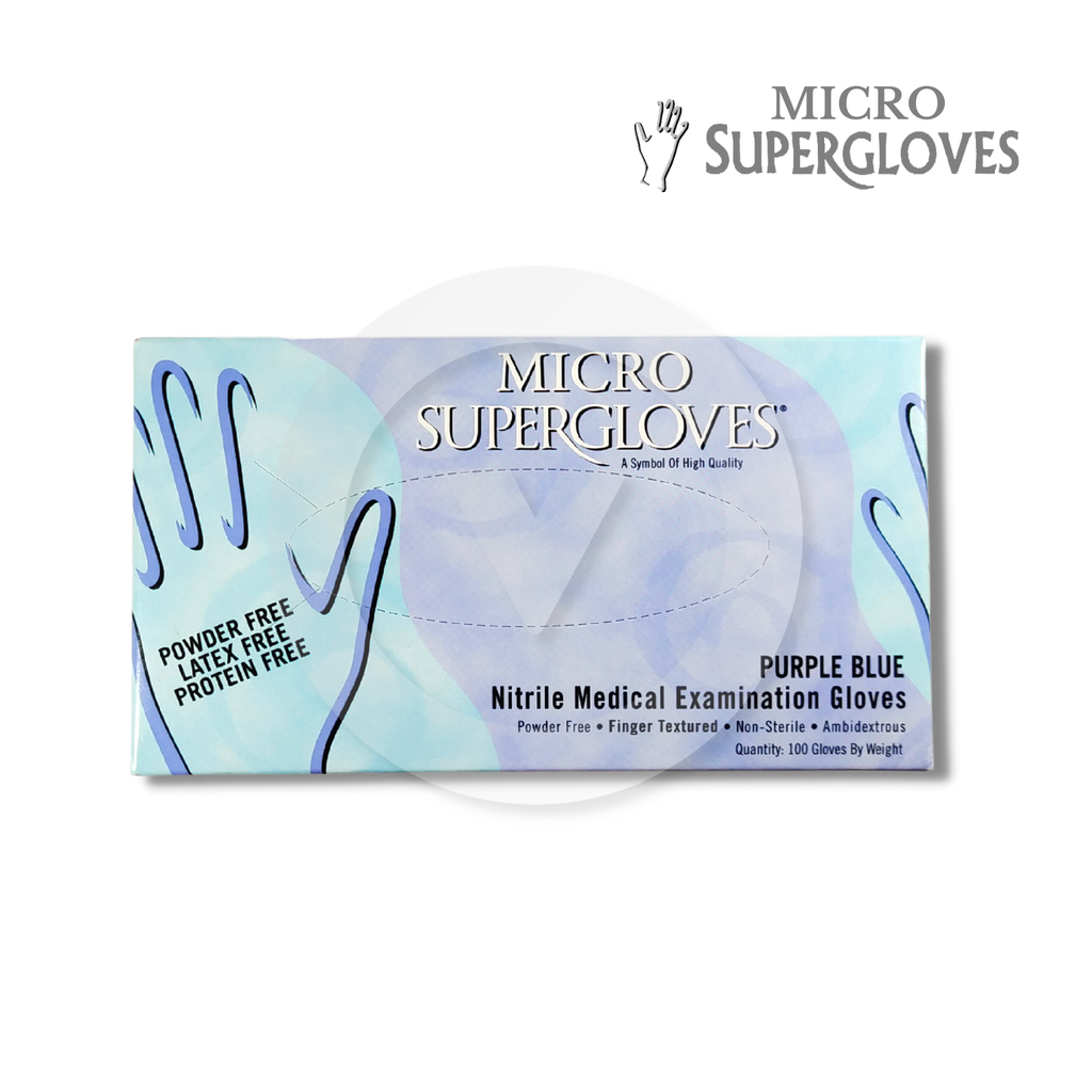 Micro Supergloves Blue Nitrile