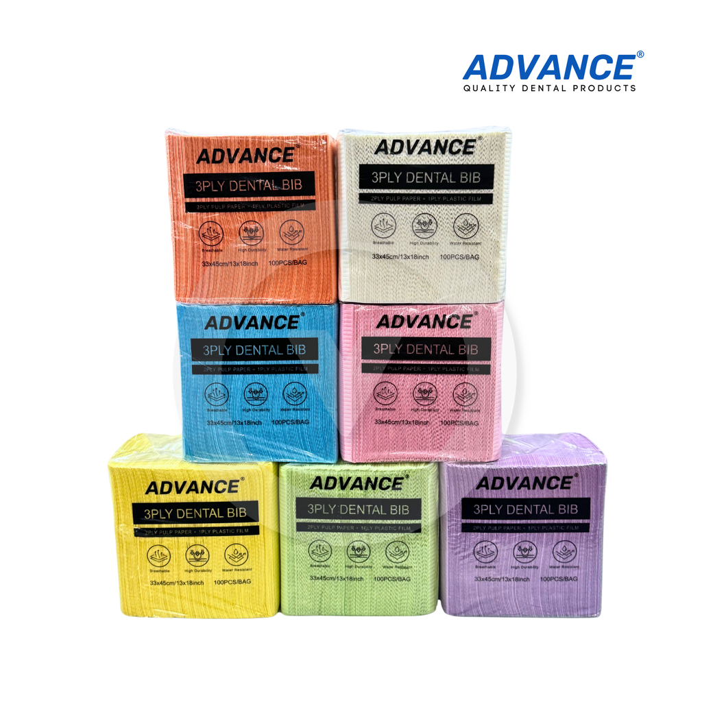 Advance Dental Bibs 3-Ply (100pcs)