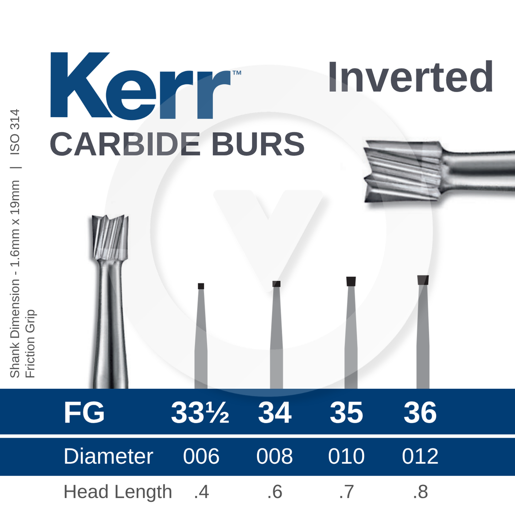 Kerr Carbide Bur FG Inverted