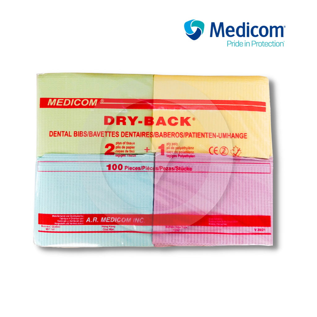 Dental Bibs 3Ply - Dry-Back