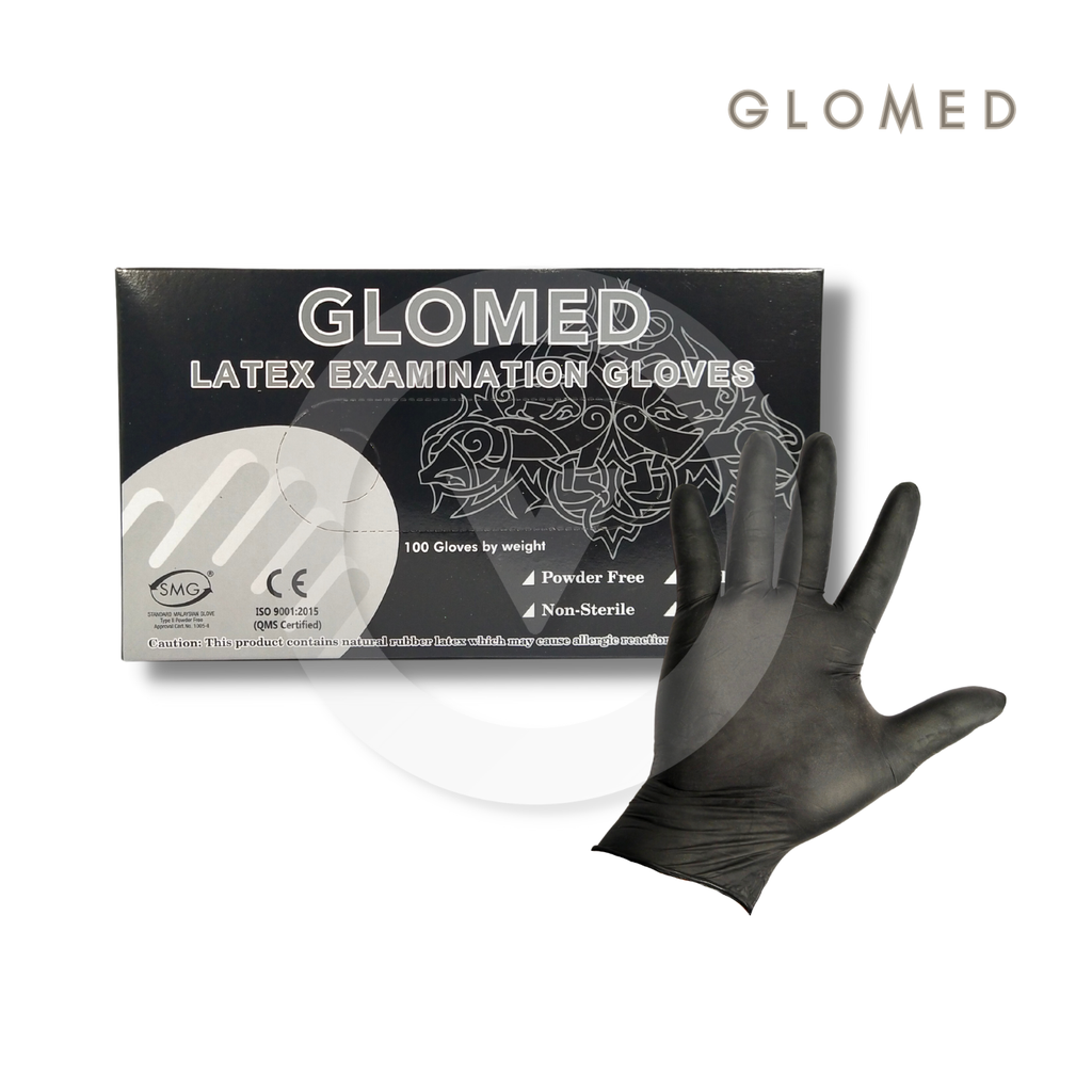 Glomed Black Latex Gloves