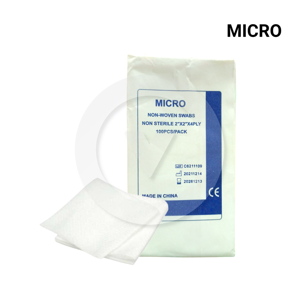 Micro Non-Woven Gauze 2X2" (100s)