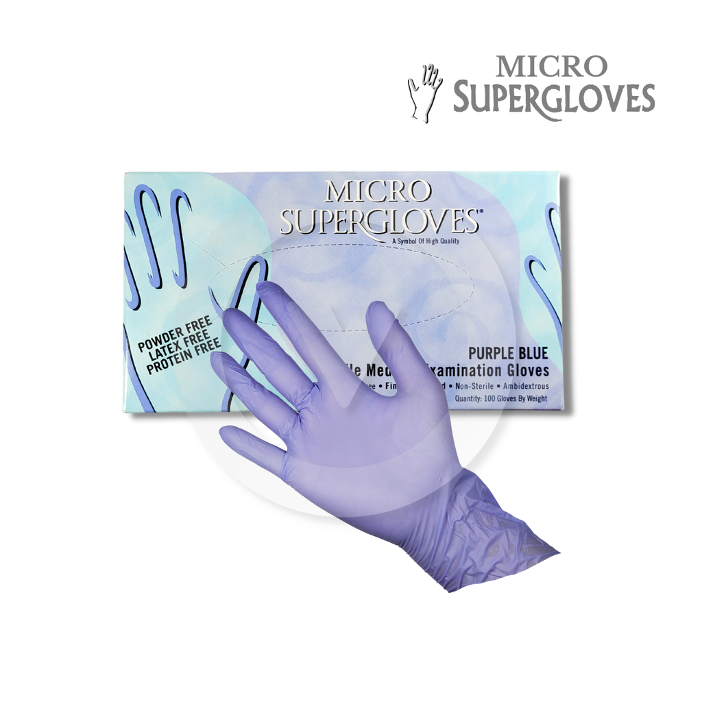 Micro Supergloves Blue Nitrile