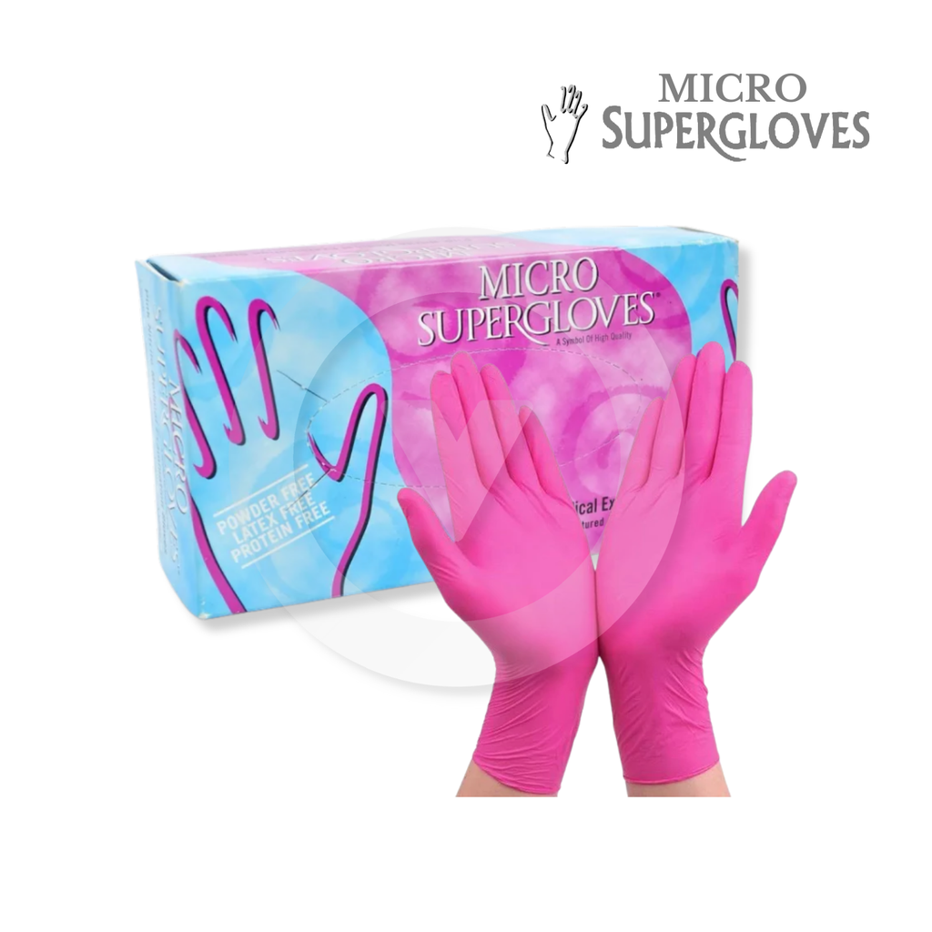 Micro Supergloves Pink Nitrile