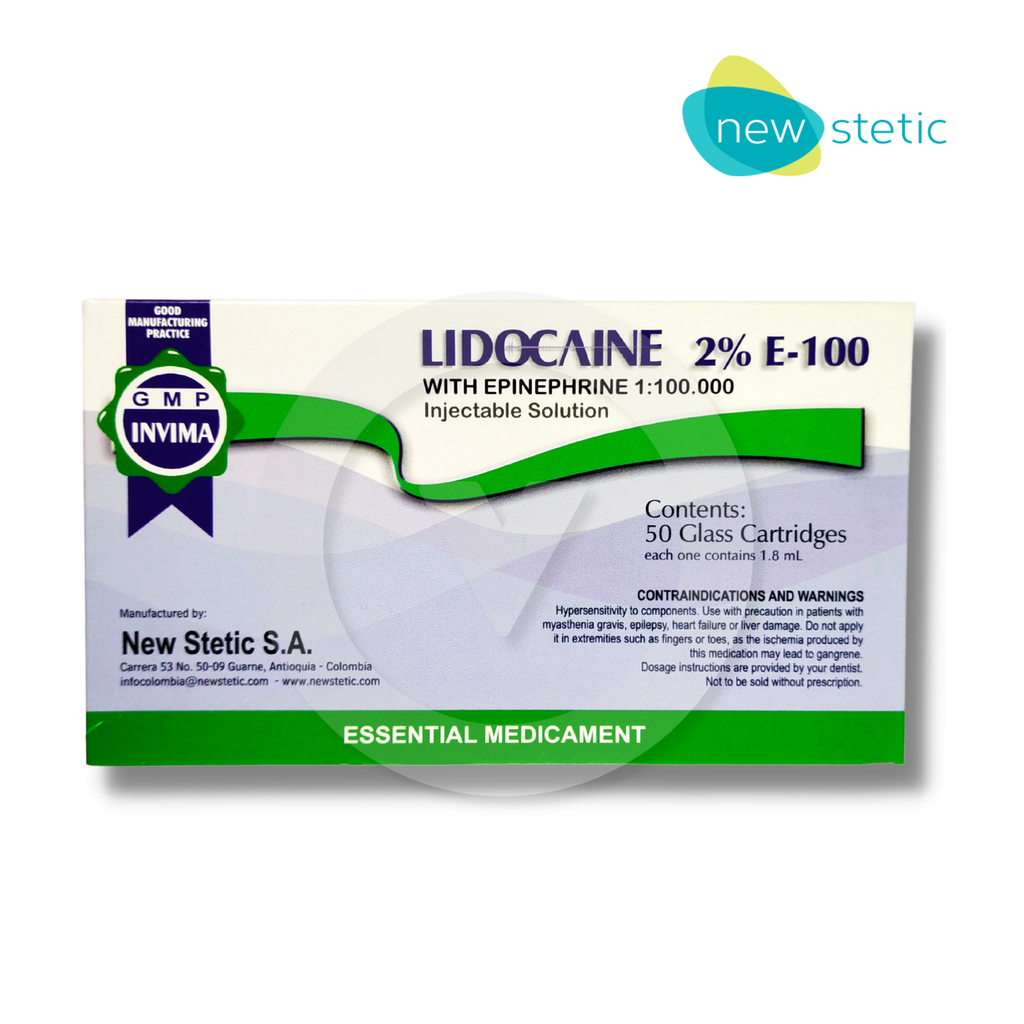 New Stetic Lidocaine (50/BX)